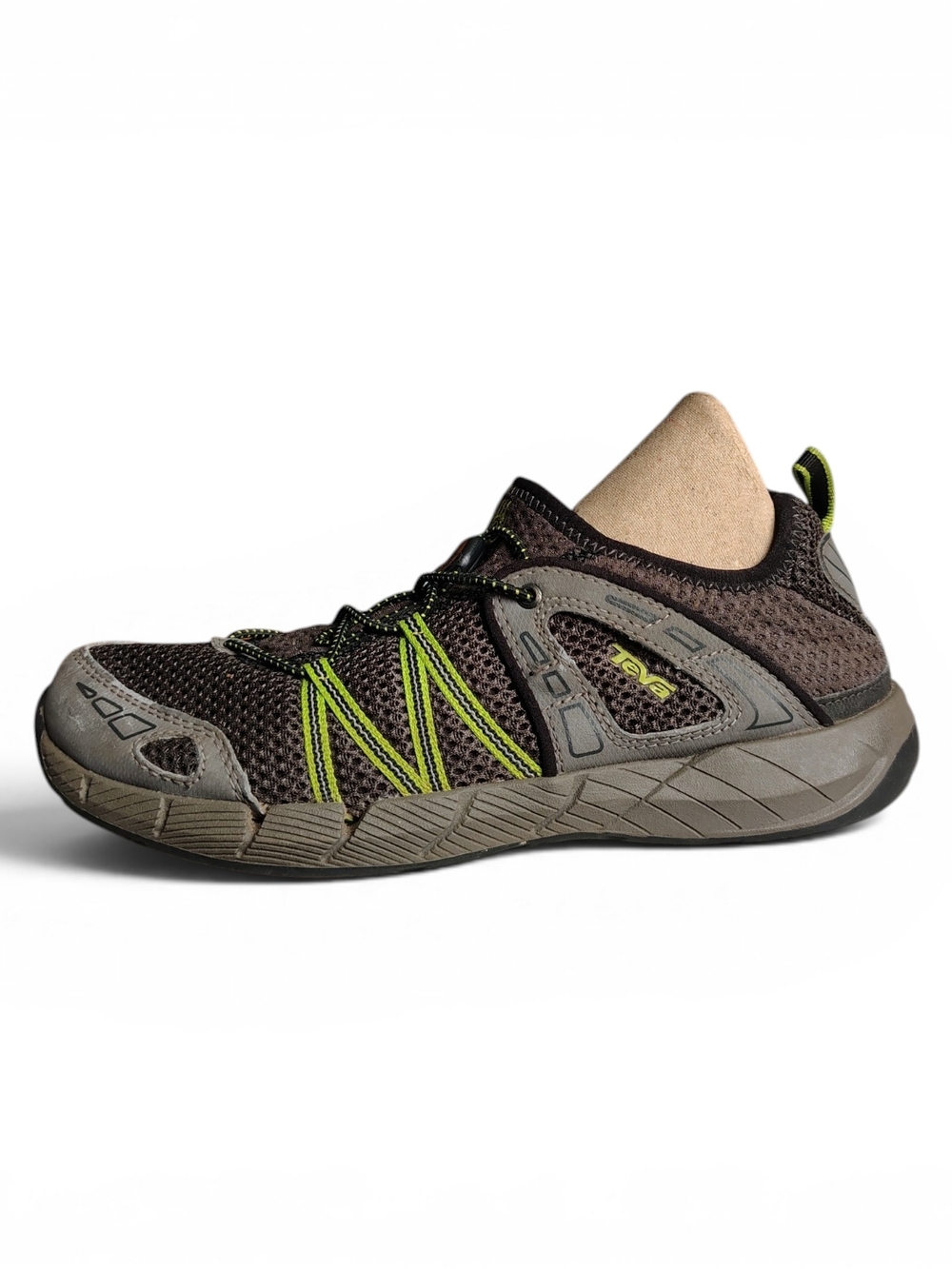 TEVA Churn EVO Water Sport Shoes Charcoal Black Volt Green Men's Size 5